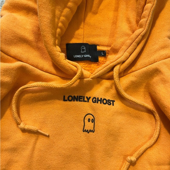 Lonely ghost hoodie in orange - Picture 2 of 3
